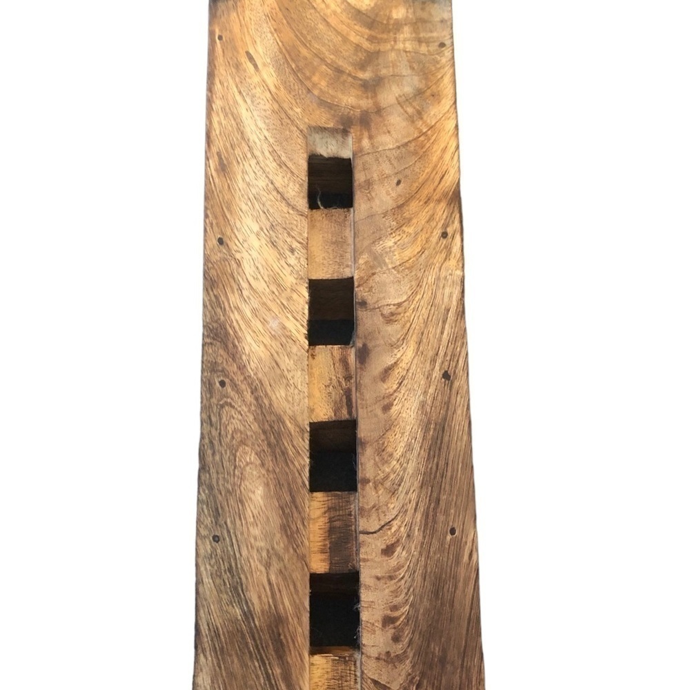 Wood Cell Phone Mobile Stand Holder Multiple (4) Cellphones Tablets  12.5X4” - Picture 5 of 5